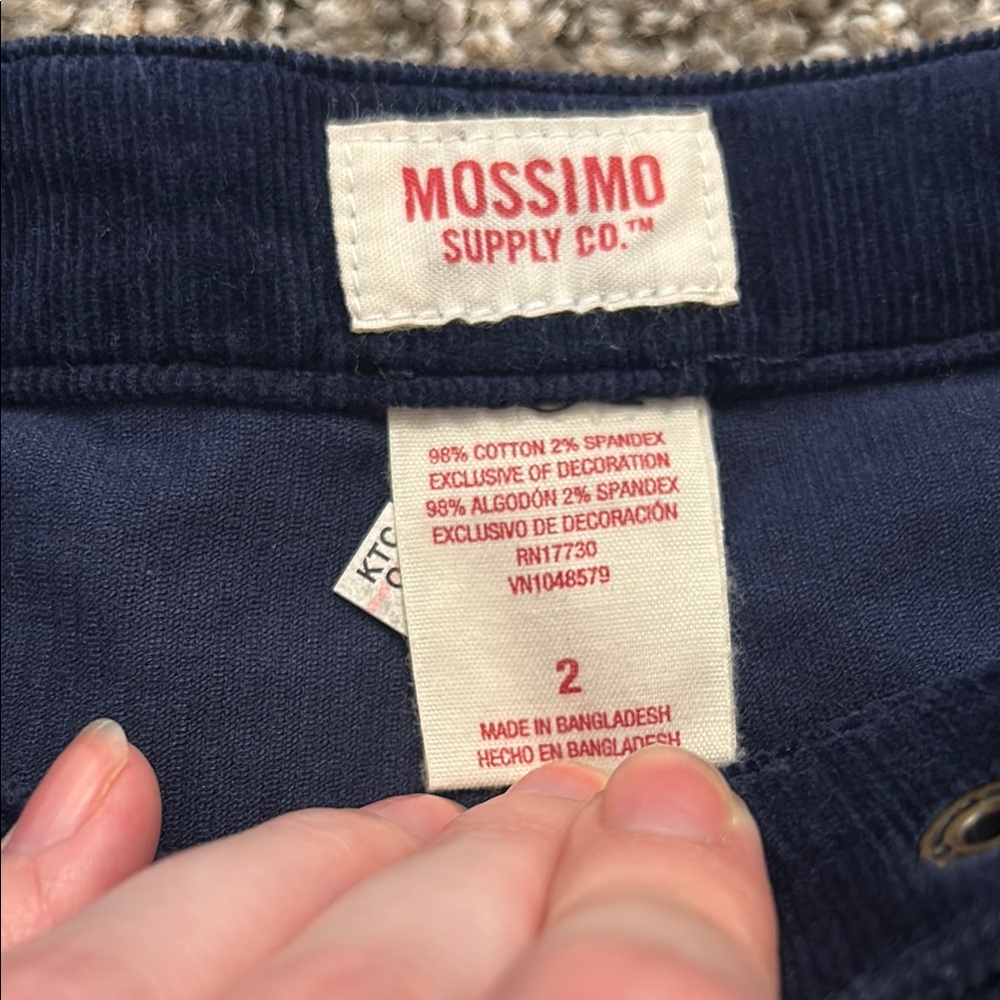Mossimo Floral Embroidered Navy Skirt - size 2 - Picture 2 of 6